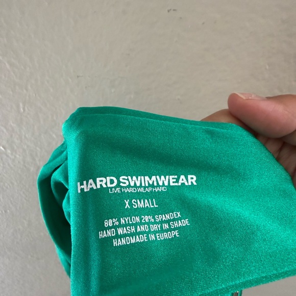 Hard Swimwear LUNA SILKY GREEN Bikini Set Size XS Swim Resort Vacation Tanning - Picture 11 of 11